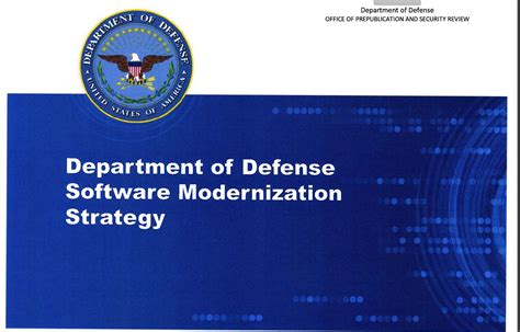 DoD Software Modernization Strategy Approved .